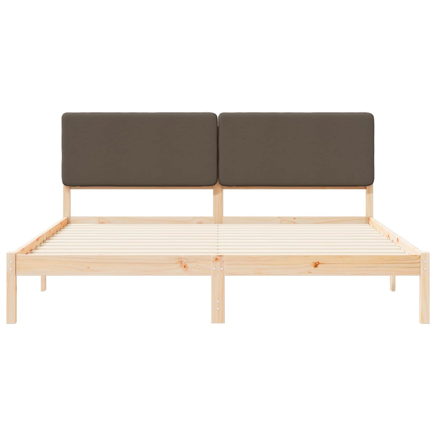 Bedframe met Gevoerd Hoofdgedeelte Taupe 180 x 200 cm