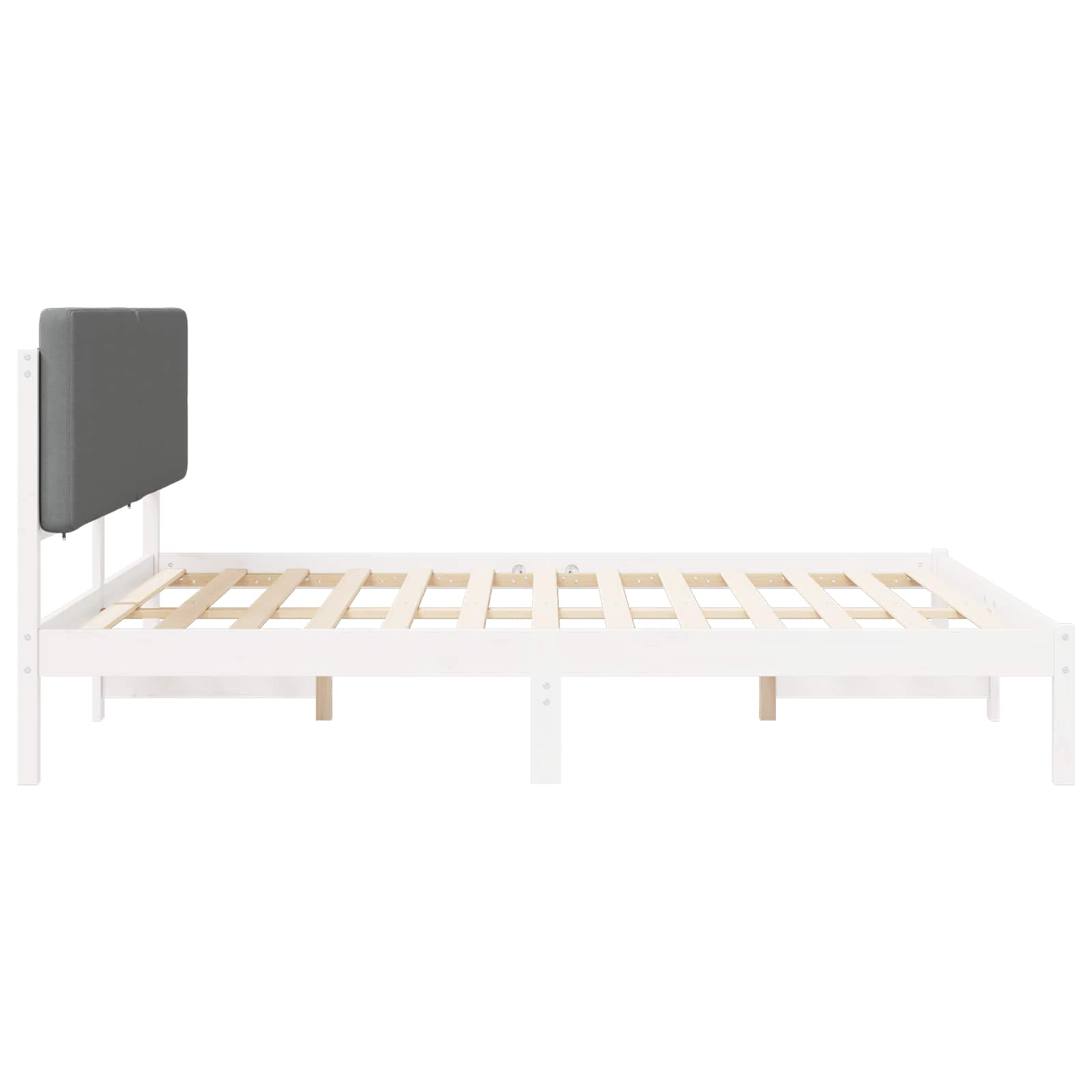 Bedframe met Gevoerd Hoofdgedeelte Lichtgrijs 180 x 200 cm