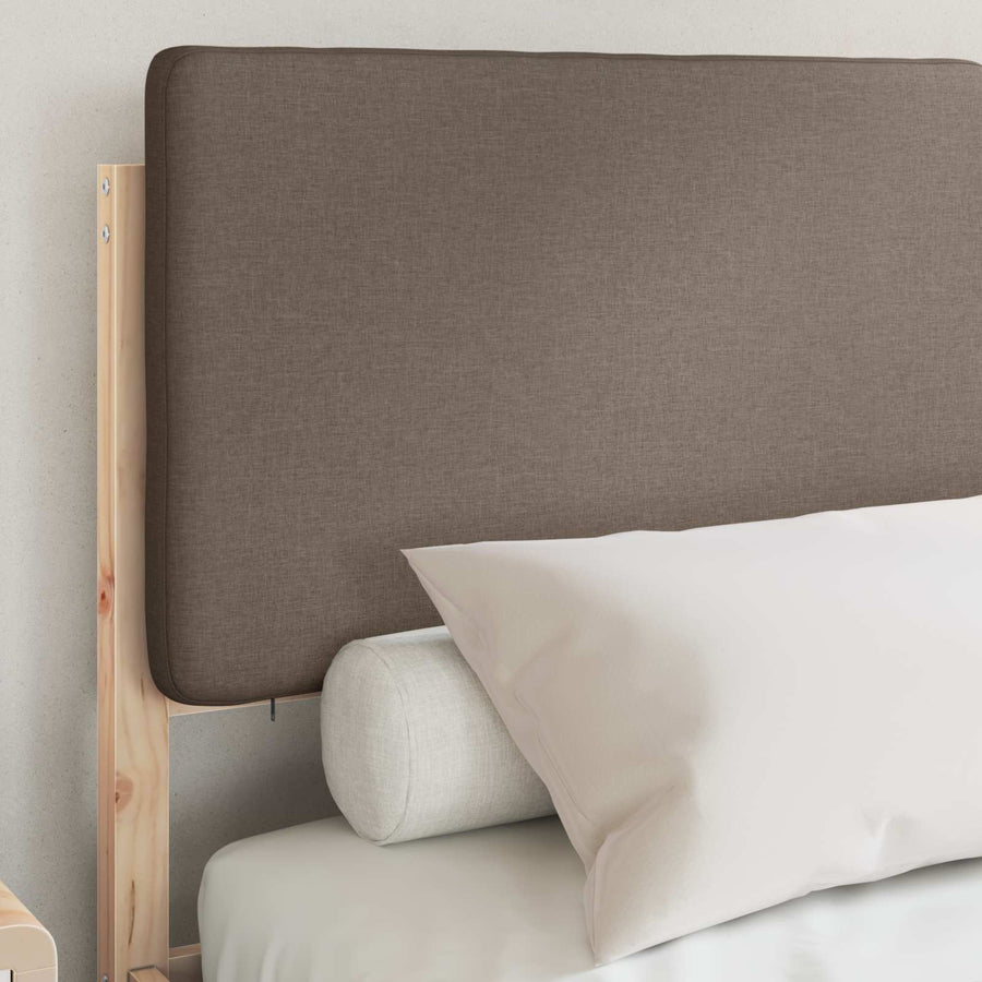 Bedframe met Gevoerd Hoofdgedeelte Taupe 160 x 200 cm