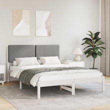Bedframe met Gevoerd Hoofdgedeelte Lichtgrijs 160 x 200 cm