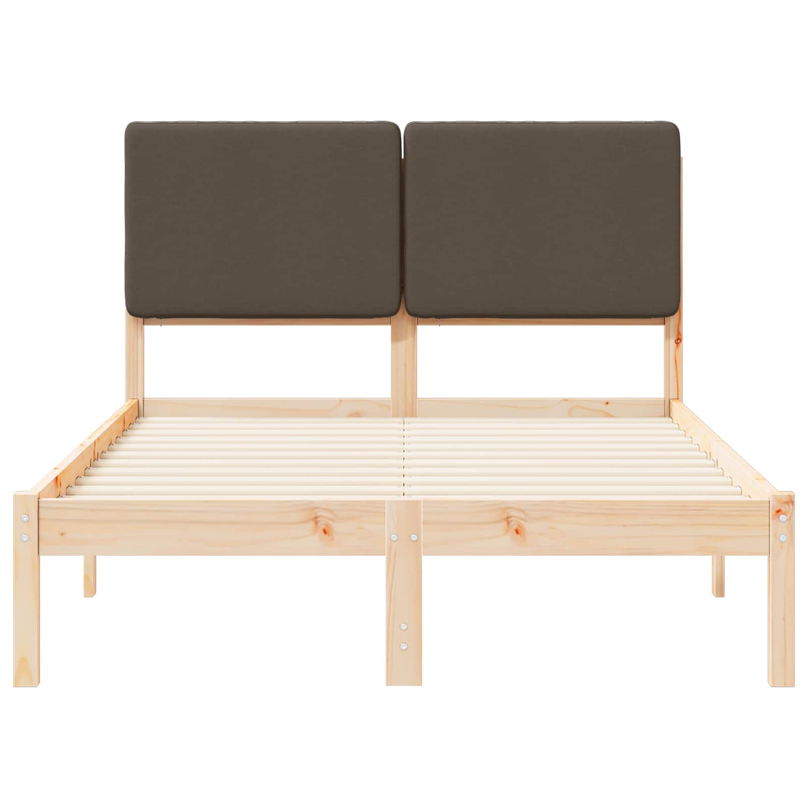 Bedframe met Gevoerd Hoofdgedeelte Taupe 120 x 200 cm