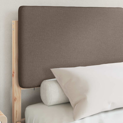 Bedframe met Gevoerd Hoofdgedeelte Taupe 140 x 190 cm