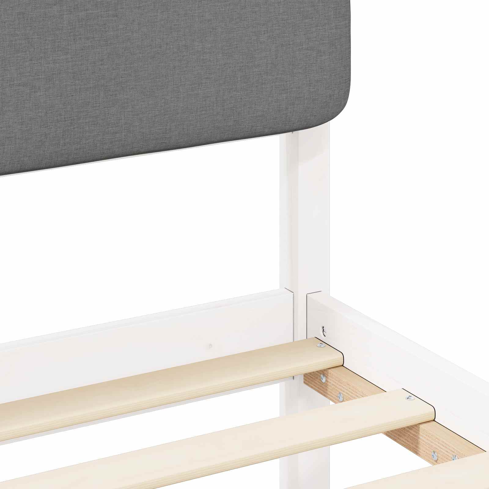 Bedframe met Gevoerd Hoofdgedeelte Lichtgrijs 140 x 190 cm