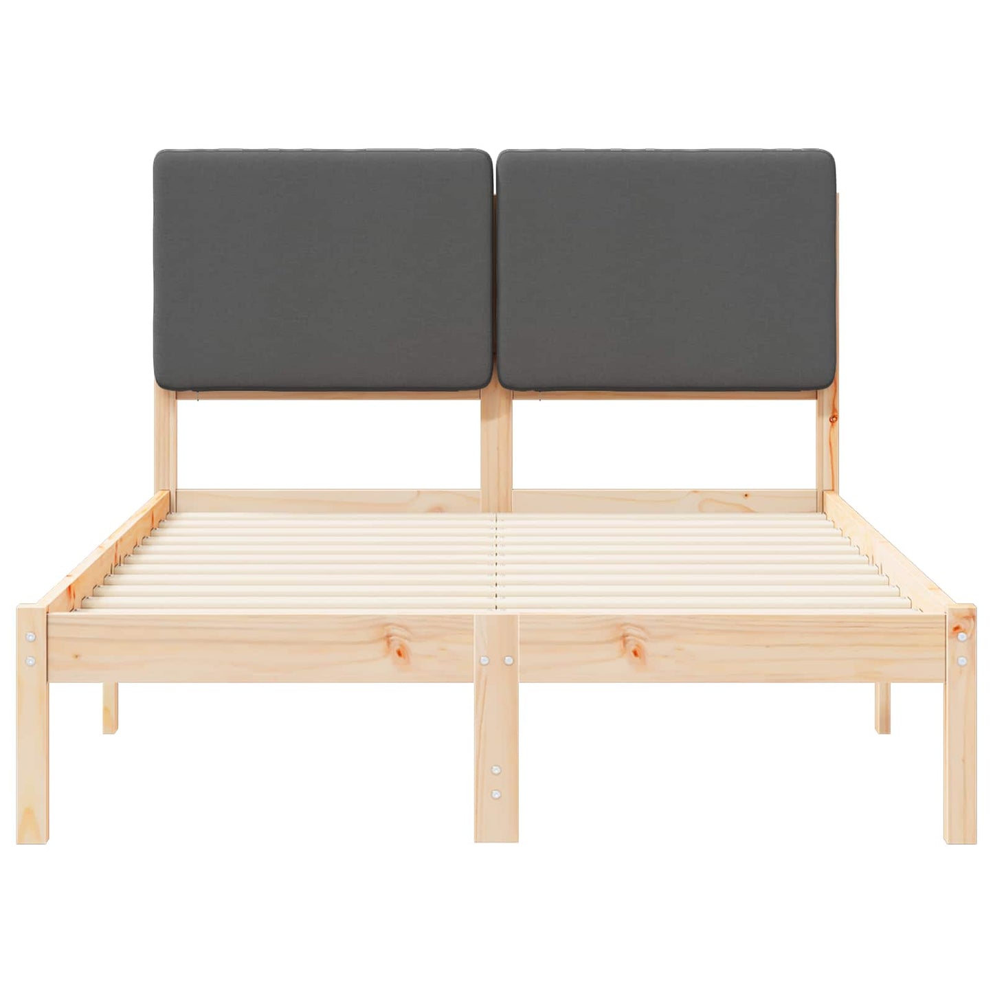 Bedframe met Gevoerd Hoofdgedeelte Donkergrijs 120 x 190 cm