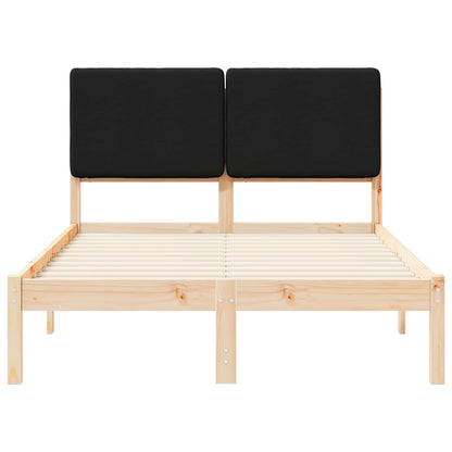 Bedframe met Gevoerd Hoofdgedeelte Zwart 120 x 190 cm