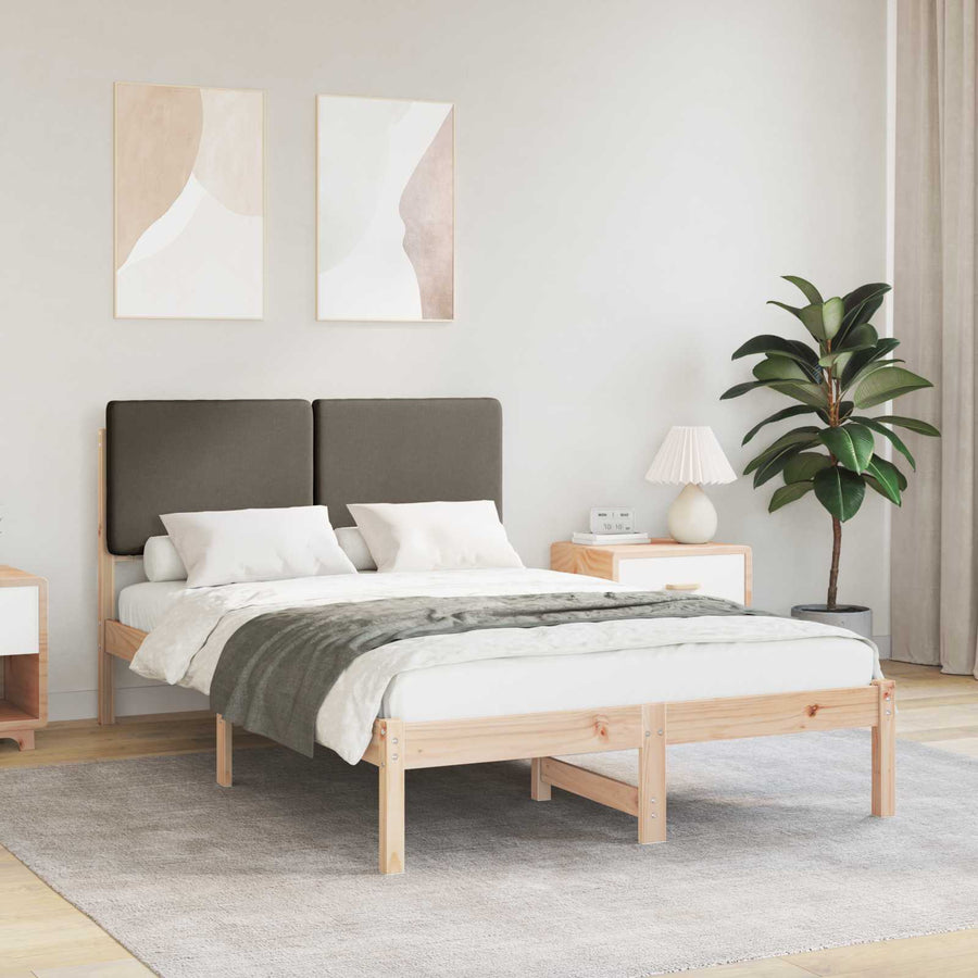 Bedframe met Gevoerd Hoofdgedeelte Taupe 120 x 190 cm