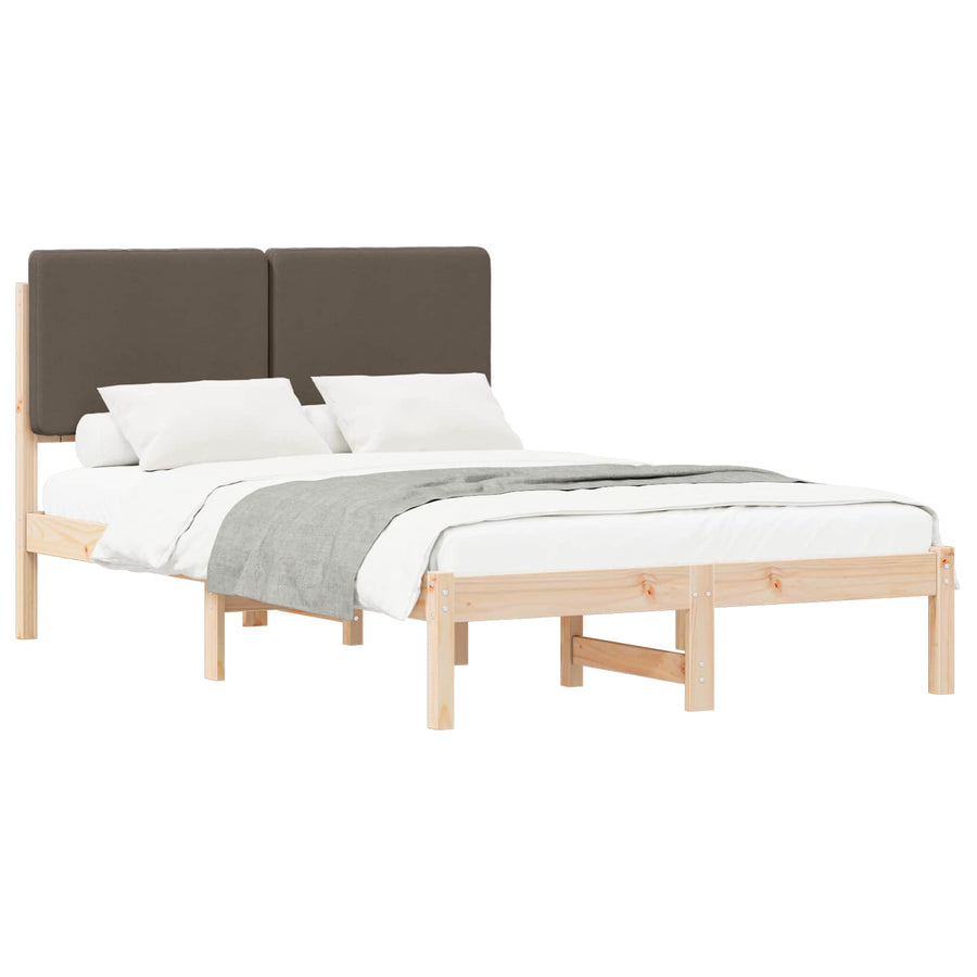 Bedframe met Gevoerd Hoofdgedeelte Taupe 120 x 190 cm