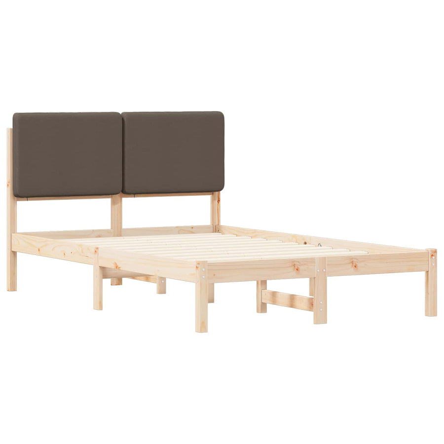 Bedframe met Gevoerd Hoofdgedeelte Taupe 120 x 190 cm
