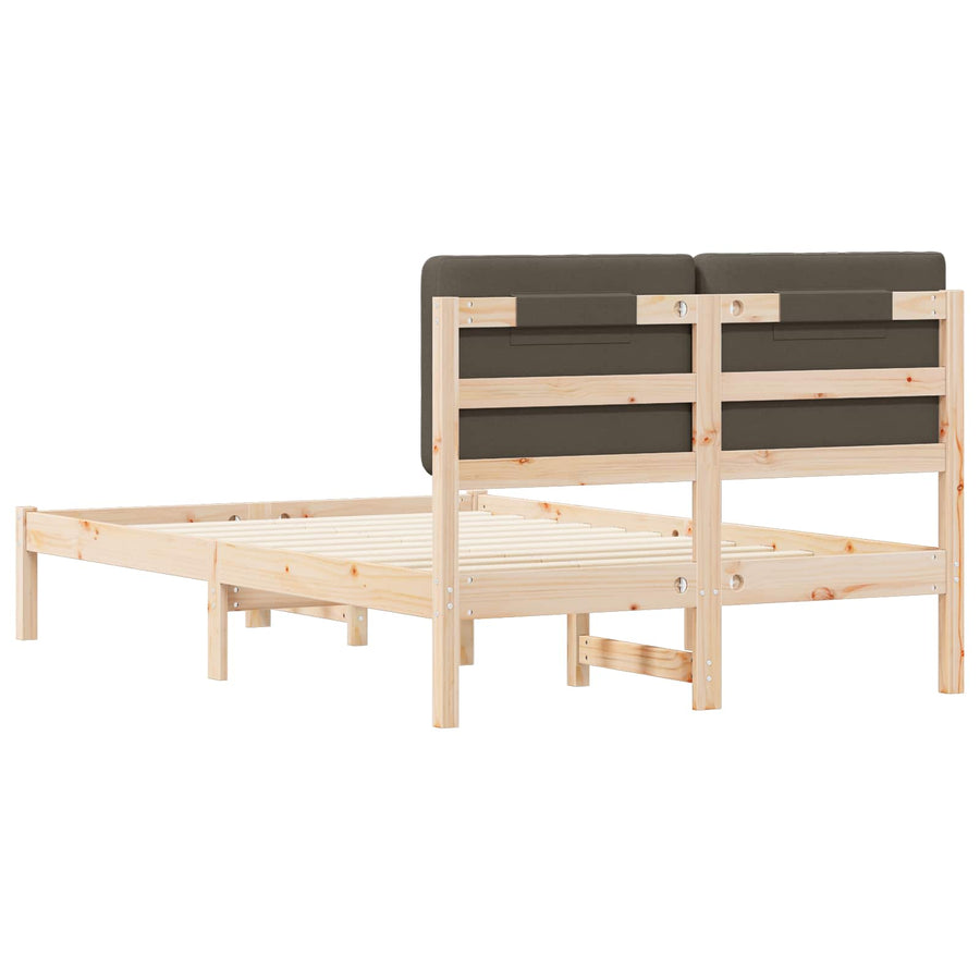 Bedframe met Gevoerd Hoofdgedeelte Taupe 120 x 190 cm