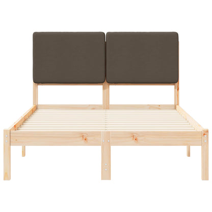 Bedframe met Gevoerd Hoofdgedeelte Taupe 120 x 190 cm