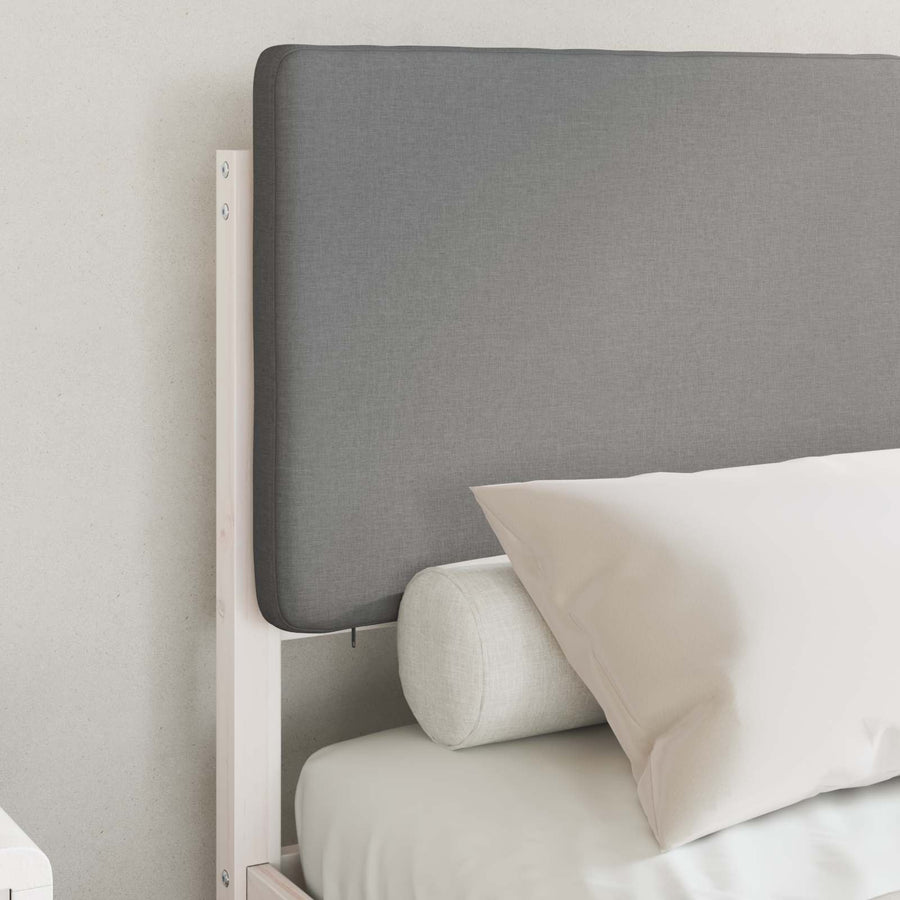 Bedframe met Gevoerd Hoofdgedeelte Lichtgrijs 120 x 190 cm
