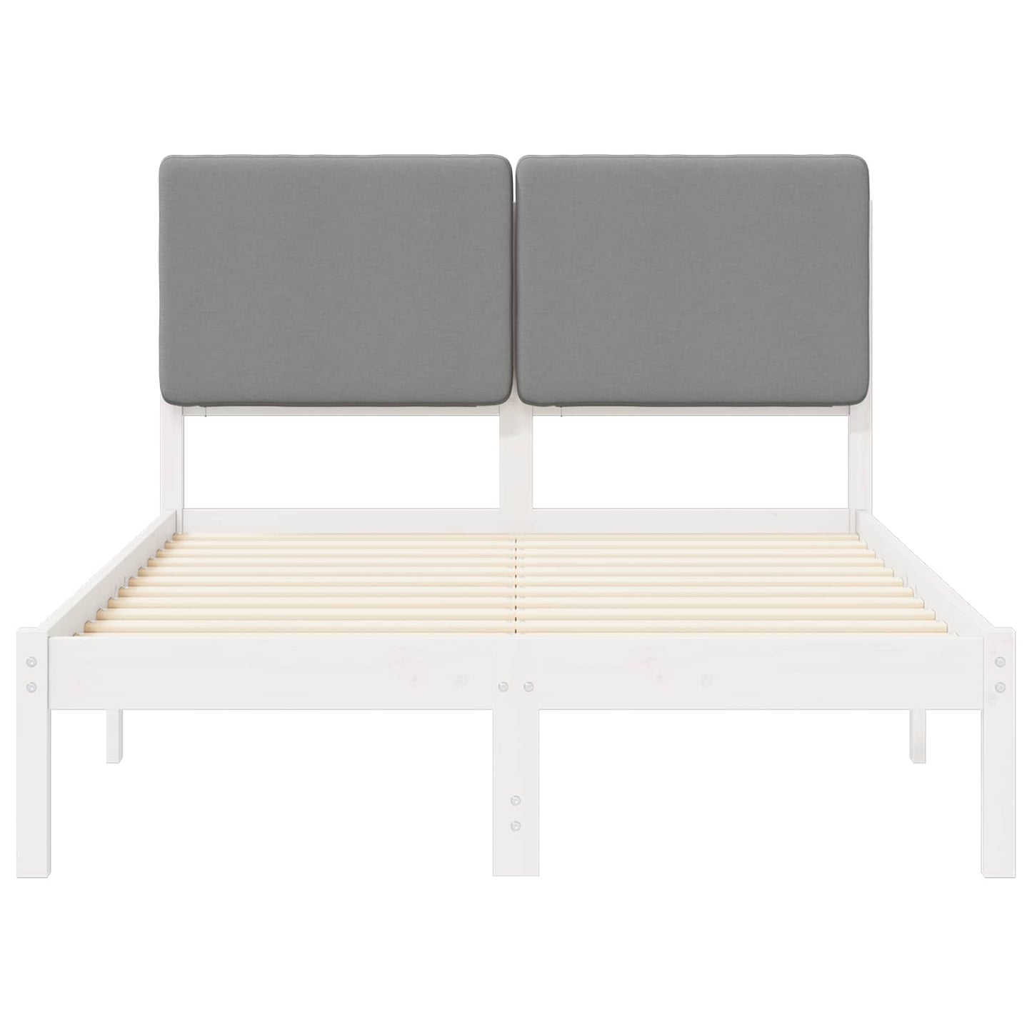 Bedframe met Gevoerd Hoofdgedeelte Lichtgrijs 120 x 190 cm