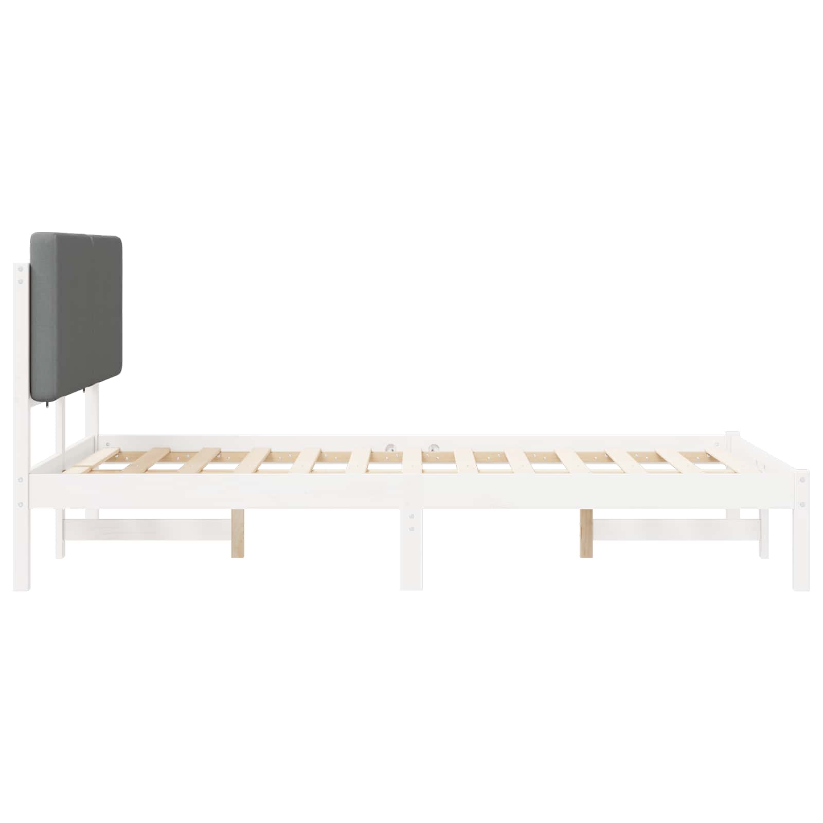 Bedframe met Gevoerd Hoofdgedeelte Lichtgrijs 120 x 190 cm