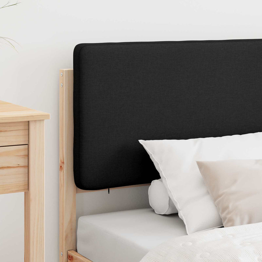 Bedframe met Gevoerd Hoofdgedeelte Zwart 100 x 200 cm