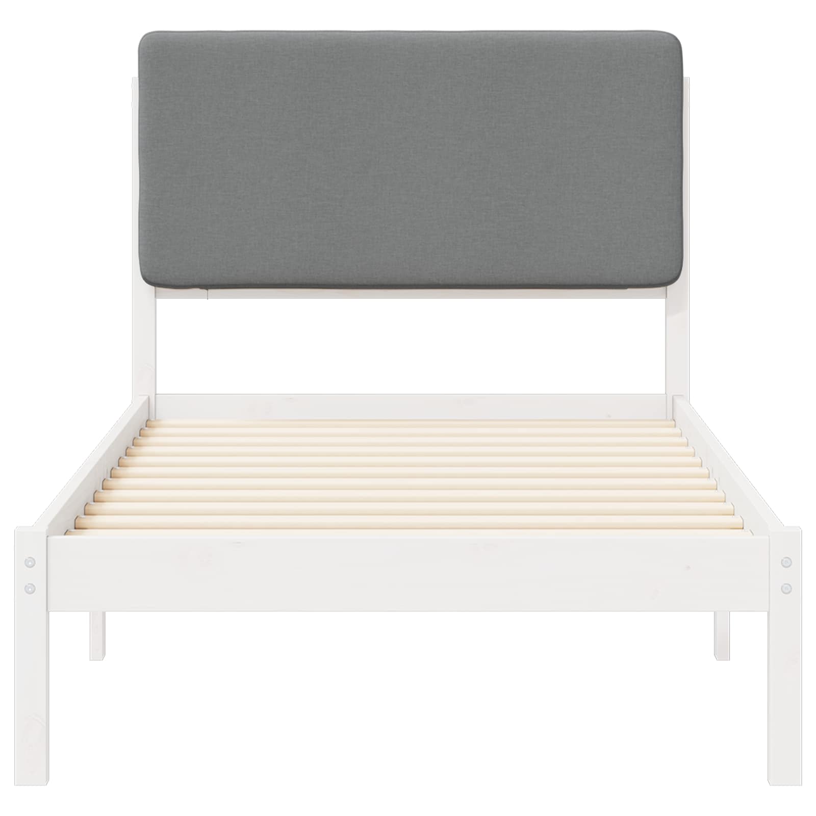 Bedframe met Gevoerd Hoofdgedeelte Lichtgrijs 100 x 200 cm