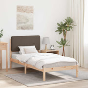 Bedframe massief grenenhout 80x200 cm taupe