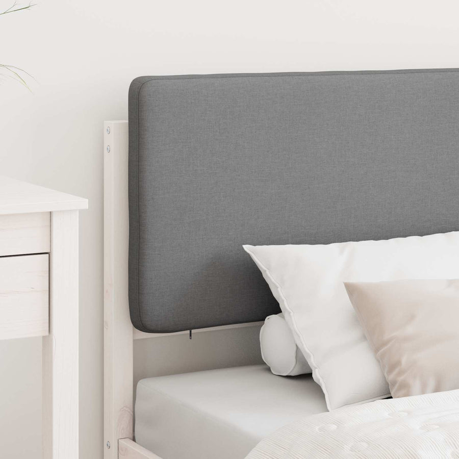 Bedframe met Gevoerd Hoofdgedeelte Lichtgrijs 80 x 200 cm
