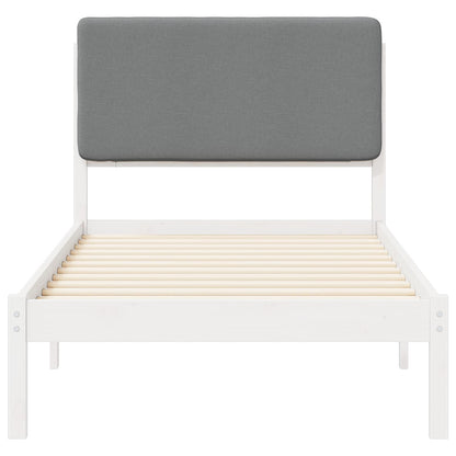 Bedframe met Gevoerd Hoofdgedeelte Lichtgrijs 80 x 200 cm