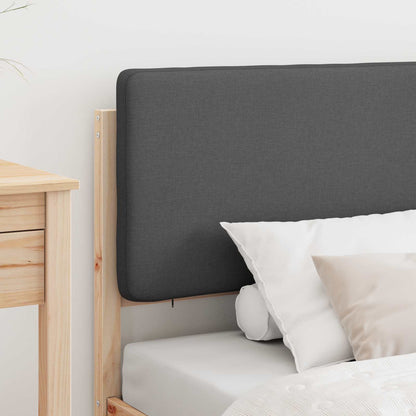 Bedframe met Gevoerd Hoofdgedeelte Donkergrijs 90 x 190 cm