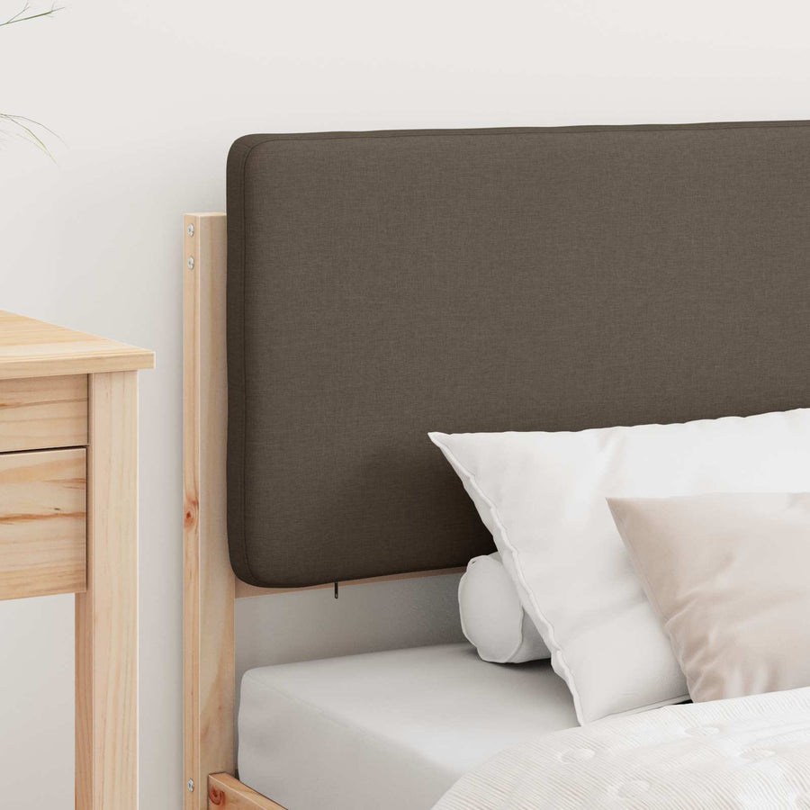 Bedframe met Gevoerd Hoofdgedeelte Taupe 90 x 190 cm