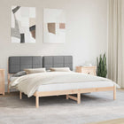 Fabric Platform Bed Light Grey 180 x 200 cm