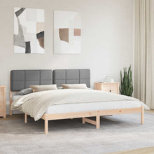 Bedframe met Gevoerd Hoofdgedeelte Lichtgrijs 180 x 200 cm