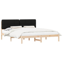 Bedframe met Gevoerd Hoofdgedeelte Zwart 180 x 200 cm
