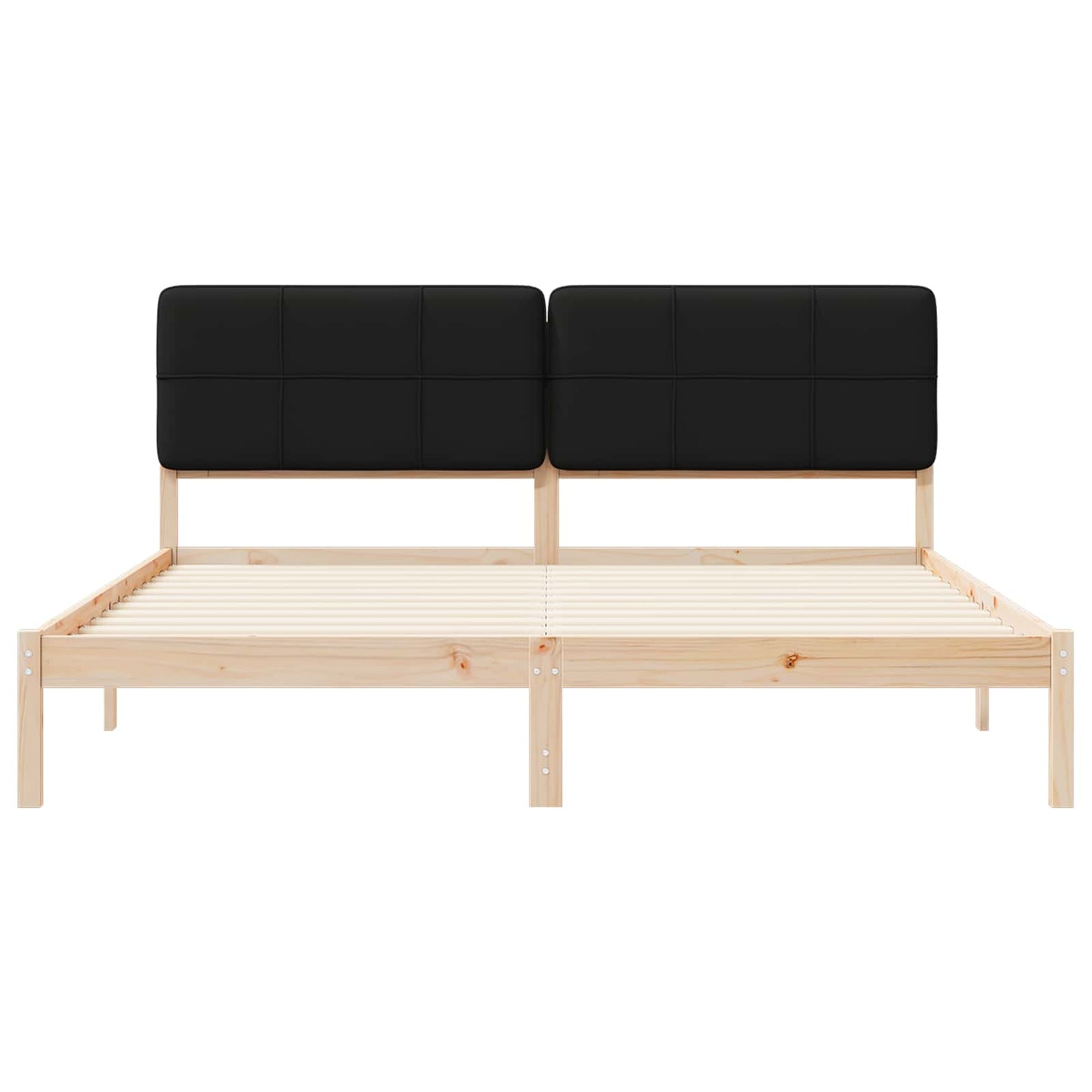 Bedframe met Gevoerd Hoofdgedeelte Zwart 180 x 200 cm
