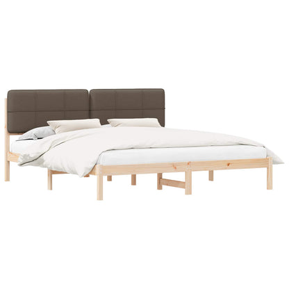 Bedframe met Gevoerd Hoofdgedeelte Taupe 180 x 200 cm
