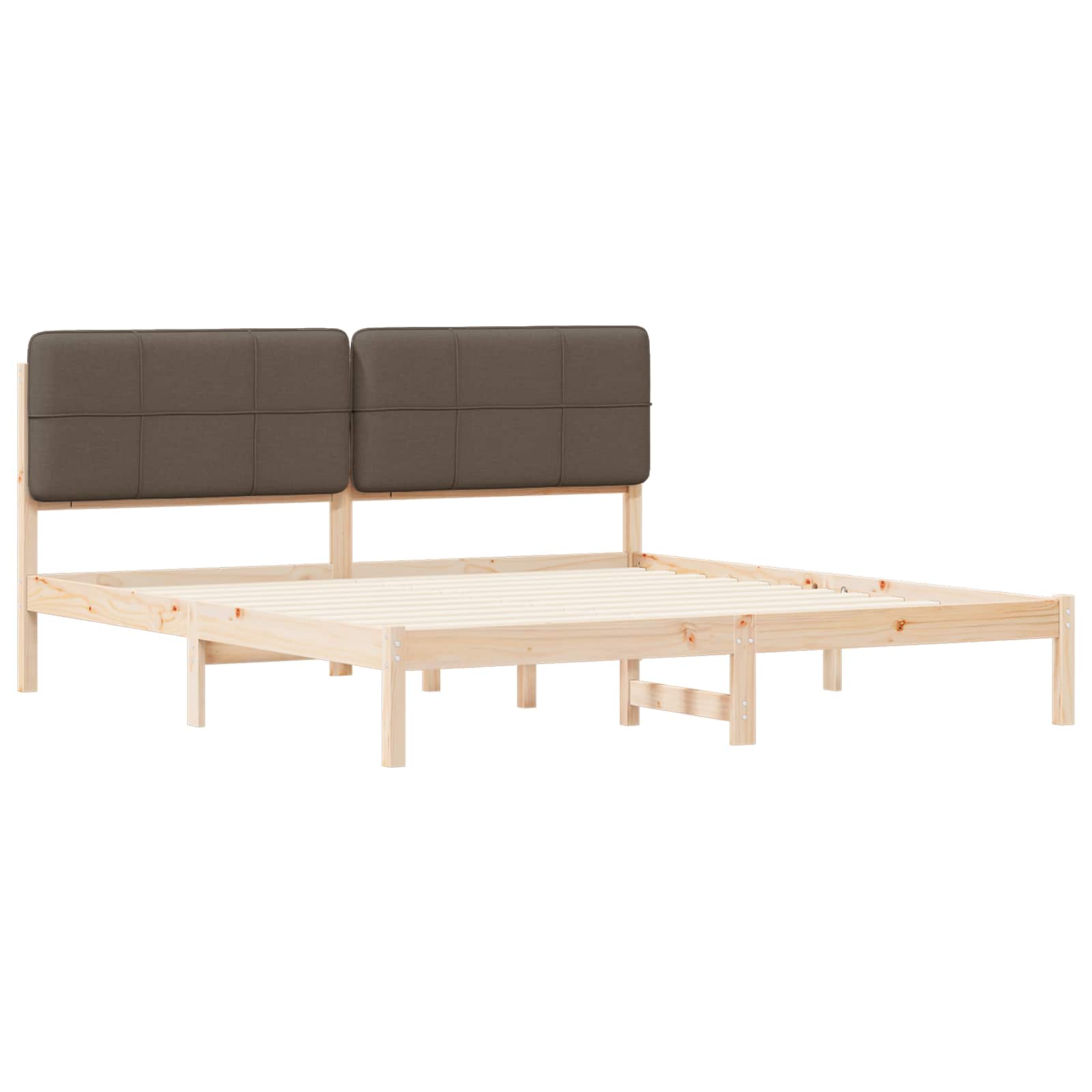 Bedframe met Gevoerd Hoofdgedeelte Taupe 180 x 200 cm