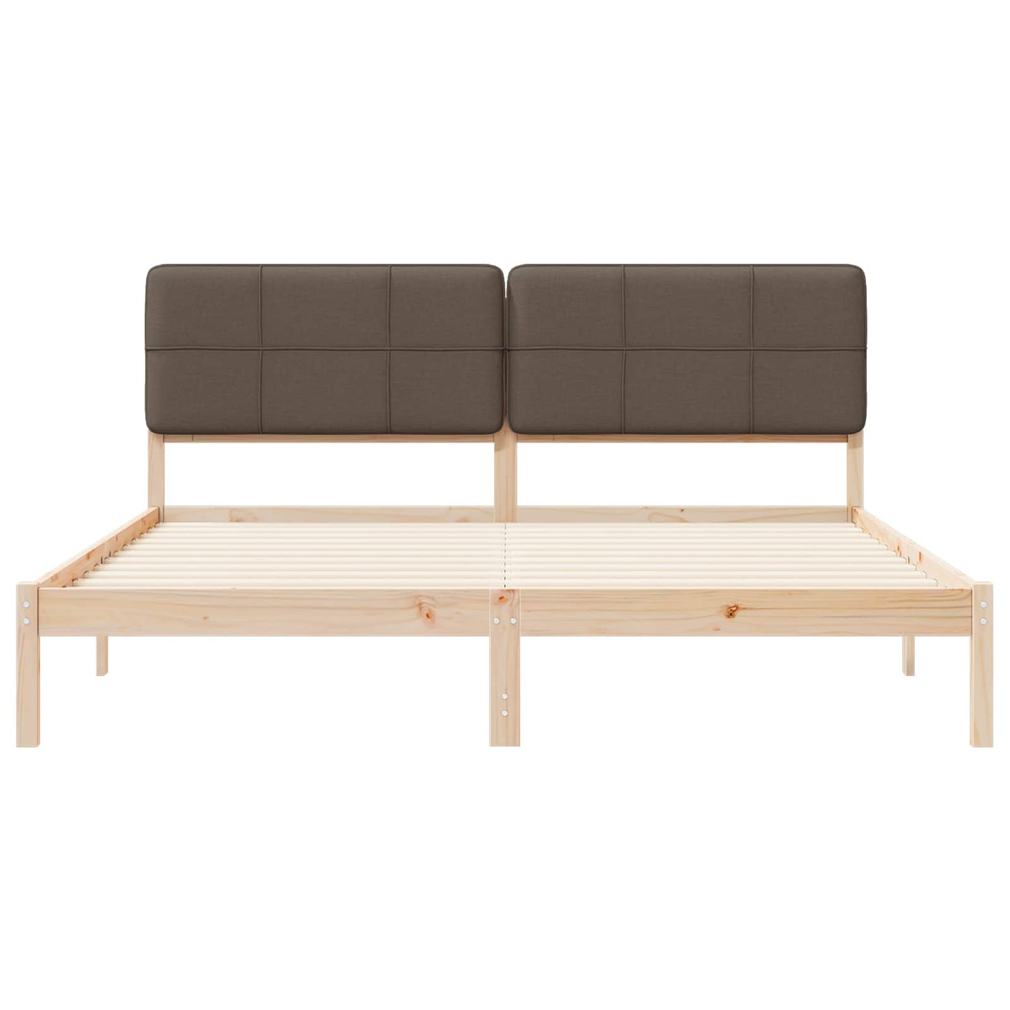 Bedframe met Gevoerd Hoofdgedeelte Taupe 180 x 200 cm