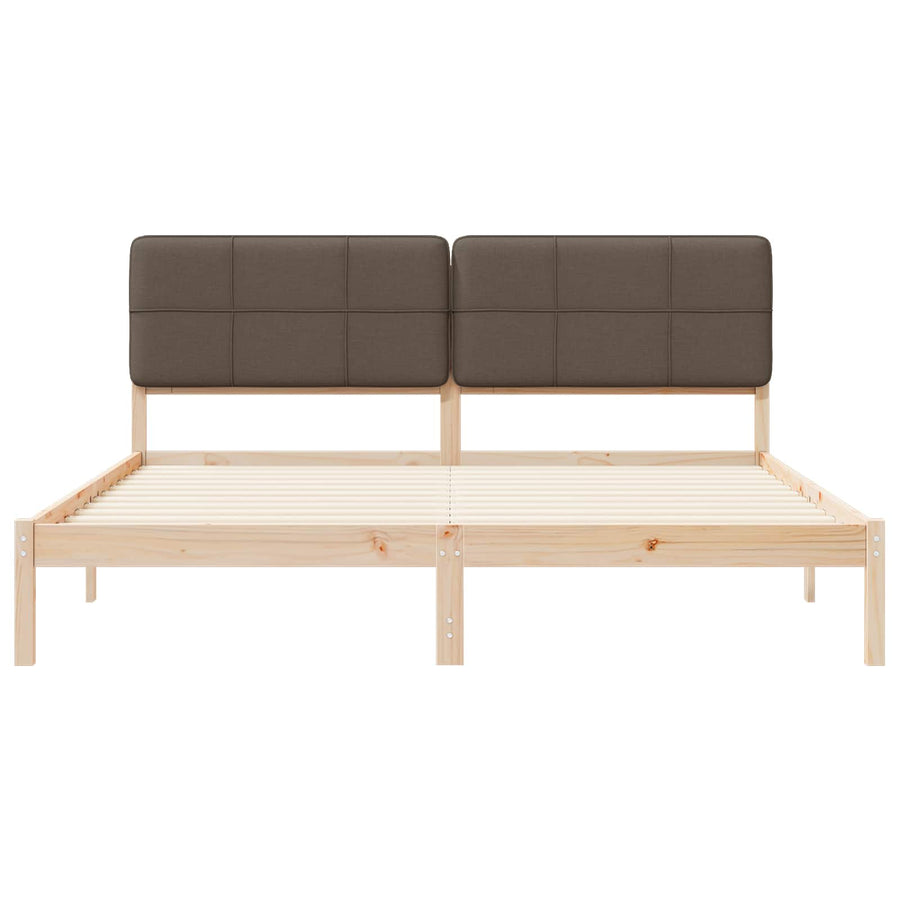 Bedframe met Gevoerd Hoofdgedeelte Taupe 180 x 200 cm