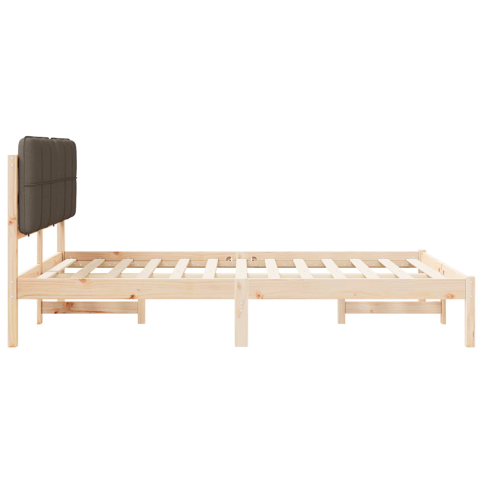 Bedframe met Gevoerd Hoofdgedeelte Taupe 160 x 200 cm