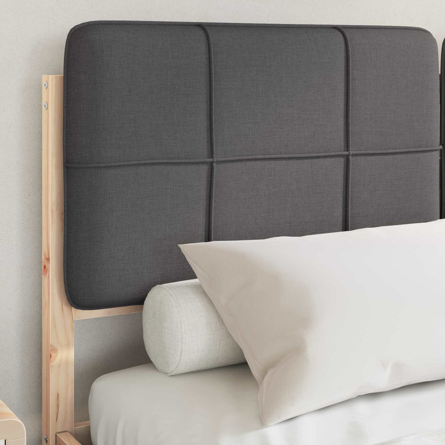 Bedframe met Gevoerd Hoofdgedeelte Donkergrijs 150 x 200 cm