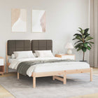 Upholstered Bed Frame Taupe 140 x 200 cm