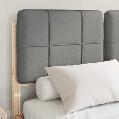 Bedframe met Gevoerd Hoofdgedeelte Lichtgrijs 120 x 200 cm