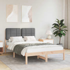 Bed Frame with Padded Headboard Dark Grey 120 x 200 cm