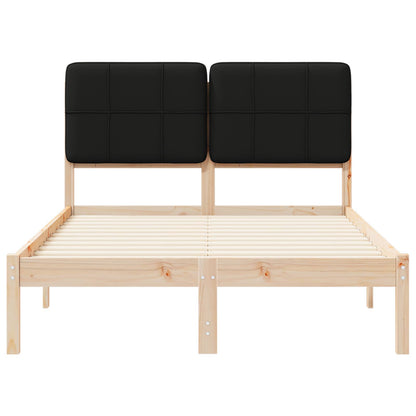Bedframe met Gevoerd Hoofdgedeelte Zwart 120 x 200 cm