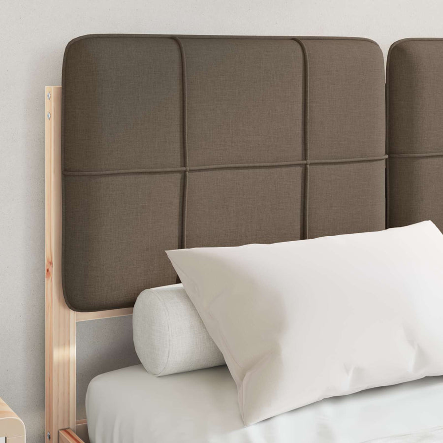 Bedframe met Gevoerd Hoofdgedeelte Taupe 120 x 200 cm