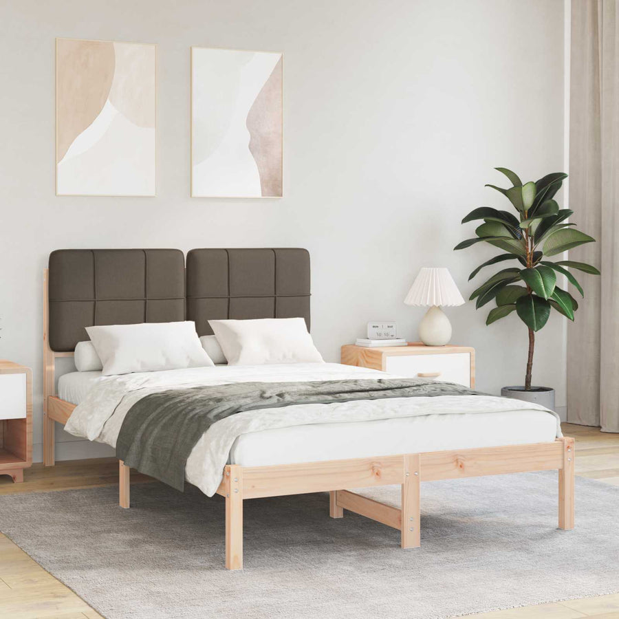 Bedframe met Gevoerd Hoofdgedeelte Taupe 120 x 200 cm