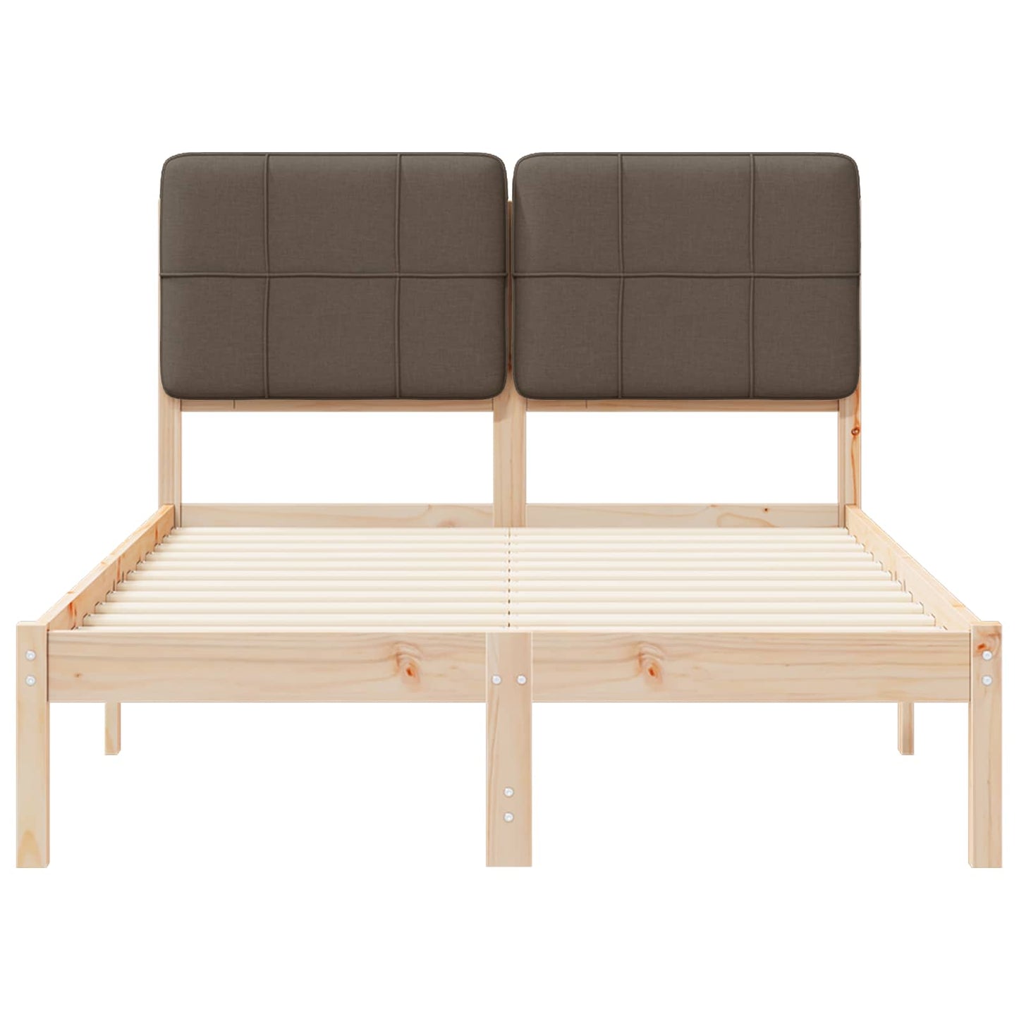 Bedframe met Gevoerd Hoofdgedeelte Taupe 120 x 200 cm
