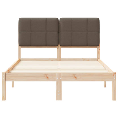 Bedframe met Gevoerd Hoofdgedeelte Taupe 120 x 200 cm
