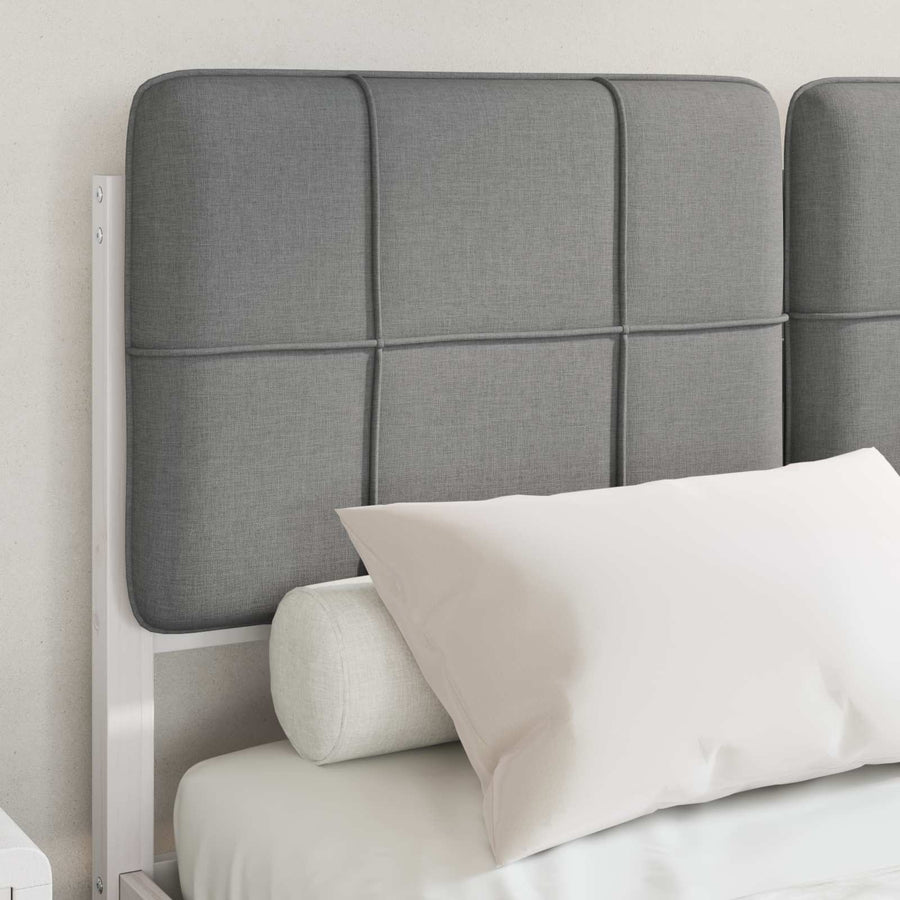 Bedframe met Gevoerd Hoofdgedeelte Lichtgrijs 120 x 200 cm