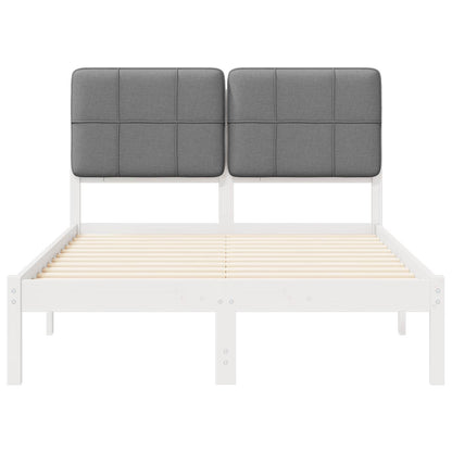 Bedframe met Gevoerd Hoofdgedeelte Lichtgrijs 120 x 200 cm