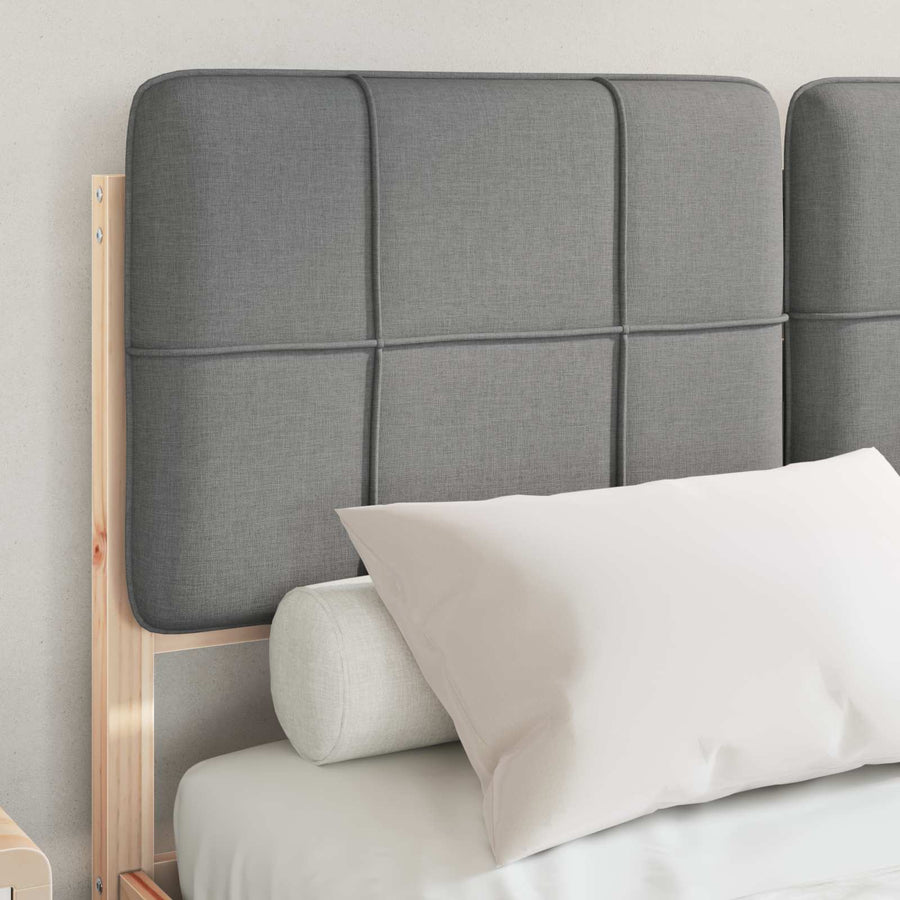 Bedframe met Gevoerd Hoofdgedeelte Lichtgrijs 120 x 190 cm