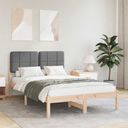 Bedframe 120x190 cm massief grenenhout donkergrijs