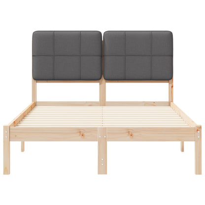 Bedframe met Gevoerd Hoofdgedeelte Donkergrijs 120 x 190 cm