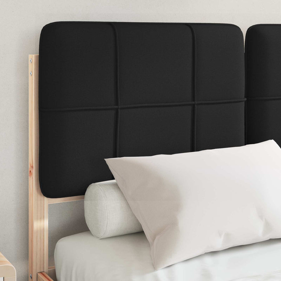 Bedframe met Gevoerd Hoofdgedeelte Zwart 120 x 190 cm