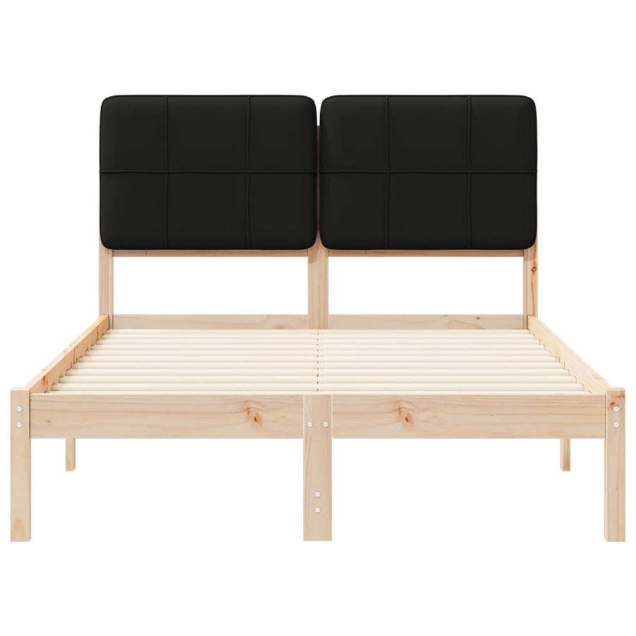 Bedframe met Gevoerd Hoofdgedeelte Zwart 120 x 190 cm