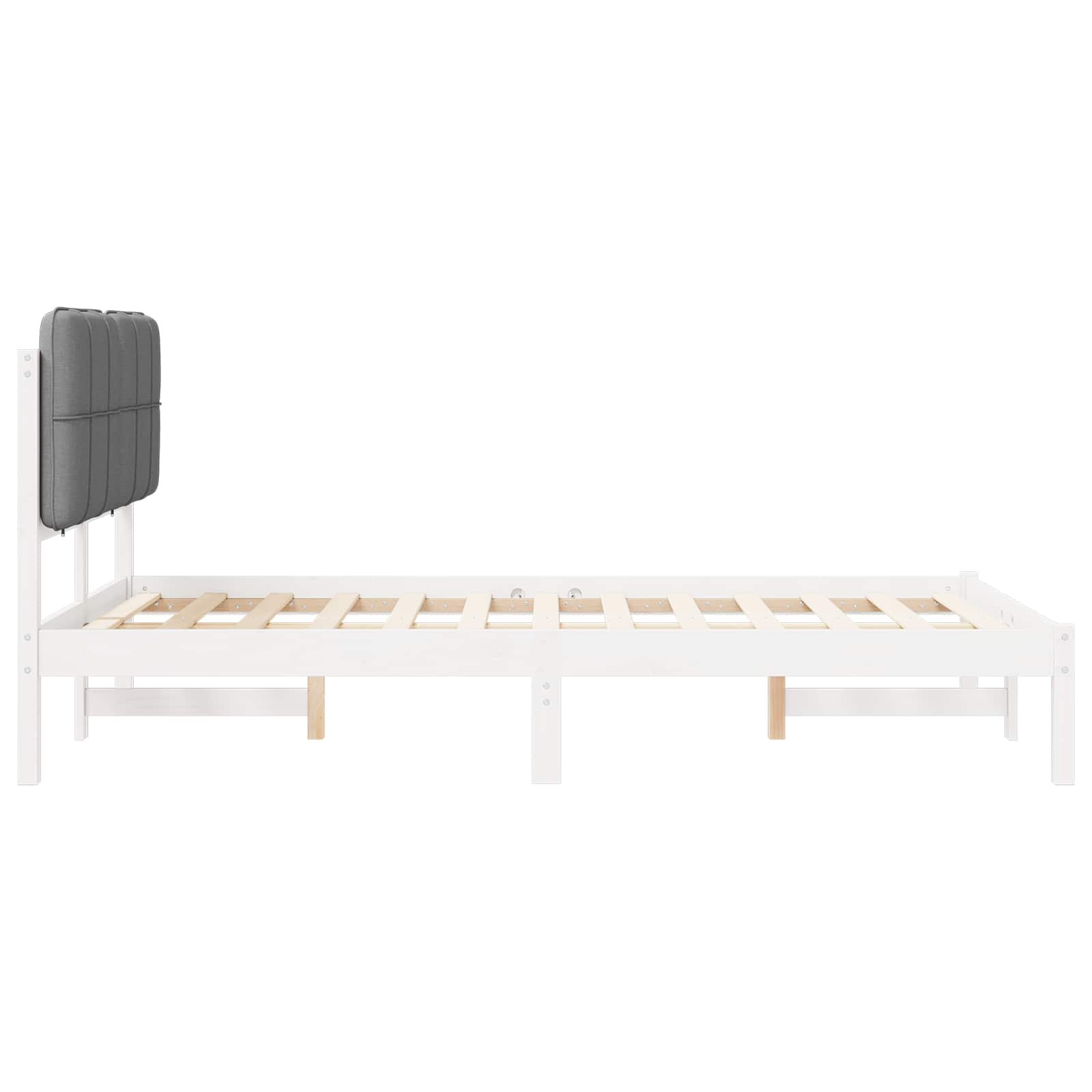 Bedframe met Gevoerd Hoofdgedeelte Lichtgrijs 120 x 190 cm